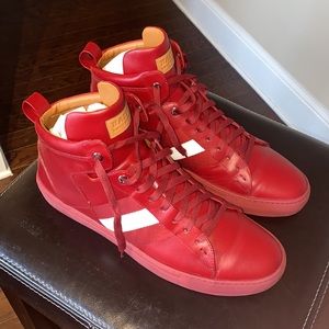 Bally Mid Top Garnet Red Calf Plain. Men’s Size 12. Worn Once. Great Condition
